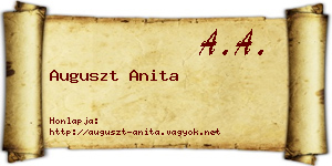 Auguszt Anita névjegykártya