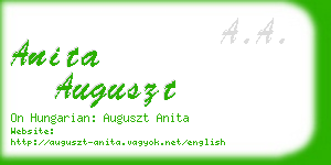 anita auguszt business card